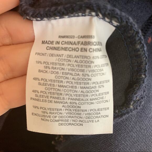 Nike Blue Black Bleach Dyed Quilted Sleeve Pullover Sweatshirt NWOT Small - Picture 5 of 6